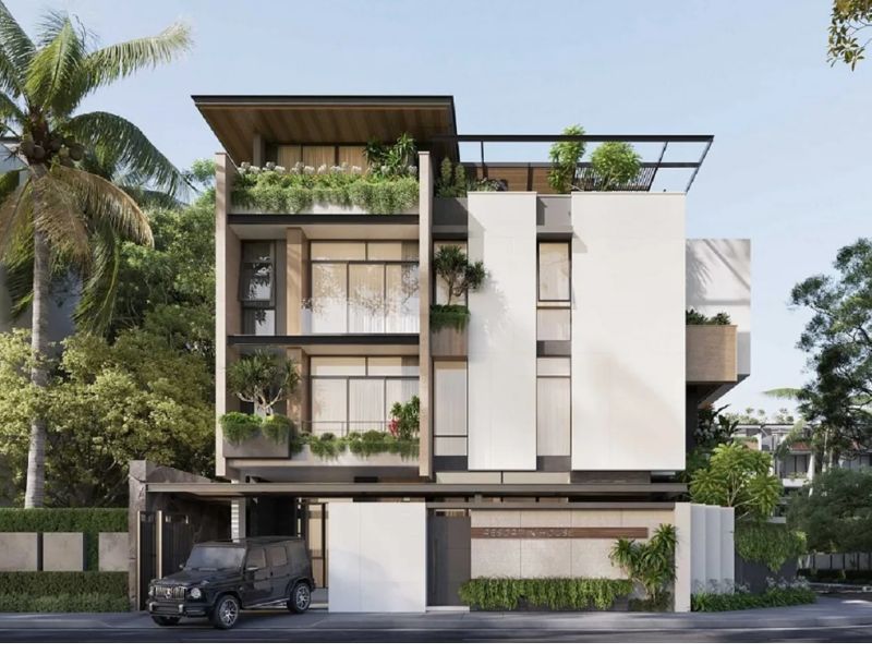 Không gian sống sang trọng trong mẫu nhà 4 tầng 150m2 có tum - chi phí 4,25 - 4,7 tỷ đồng