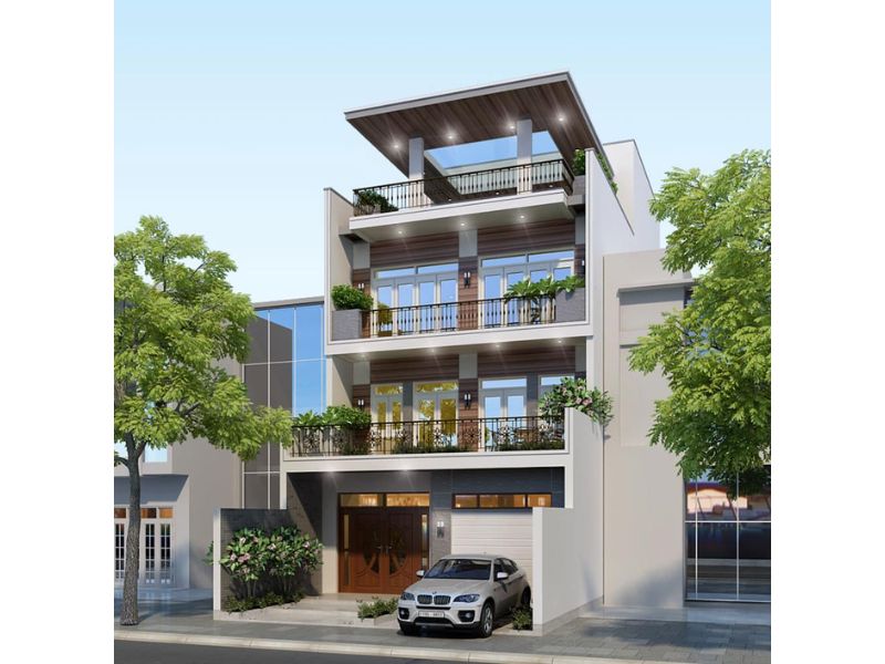 Kiến trúc nhà 4 tầng 150m2 đơn giản mà thoáng đãng chi phí trọn gói chỉ 3,7 tỷ đồng 