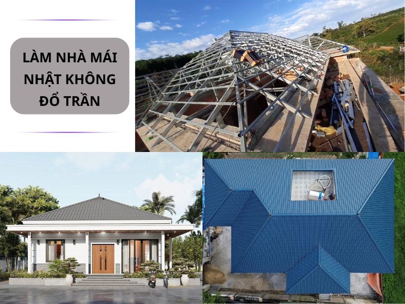 Phương án làm nhà mái Nhật không đổ trần là gì? 