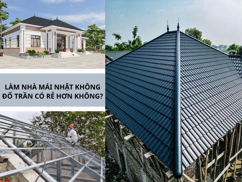 Giải đáp cụ thể liệu làm nhà mái Nhật không đổ trần có tiết kiệm chi phí hơn không 