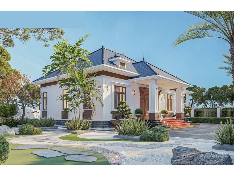 Nhà vườn cấp 4 mái Nhật đẹp đáng xây năm nay 