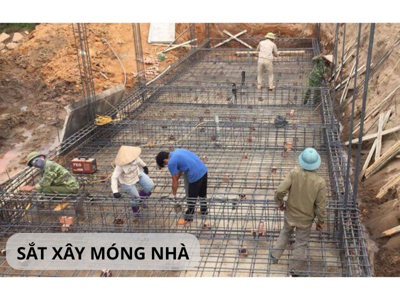 Lượng sắt cần dùng cho xây móng nhà 2 tầng 100m2 