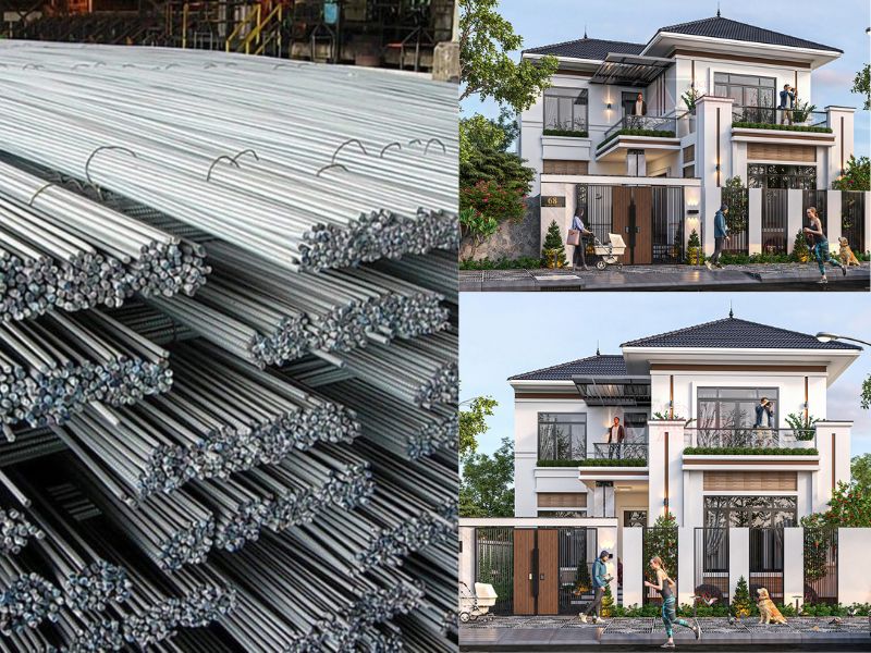 Xây nhà 2 tầng 100m2 hết khoảng 300 - 350 triệu tiền sắt