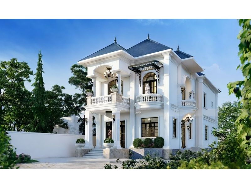 Biệt thự tân cổ điển 2 tầng kiểu Pháp chi phí 2,5 tỷ 