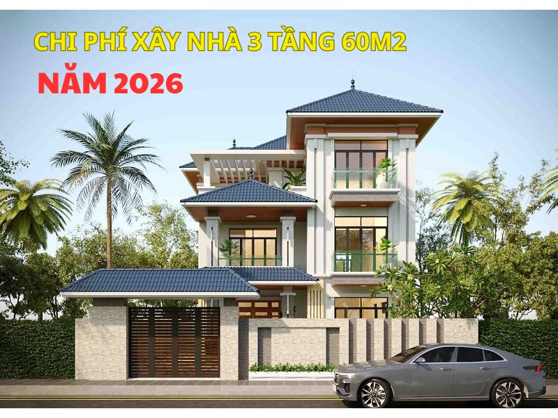 Tính toán chi phí xây nhà 3 tầng 80m2 năm 2026 chi tiết