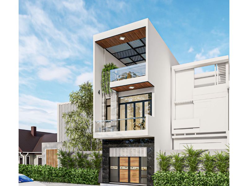 Thiết kế hình khối đua rộng kết hợp hệ cửa kính giúp tối ưu ánh sáng và thông gió, tạo không gian sống thoáng đãng 