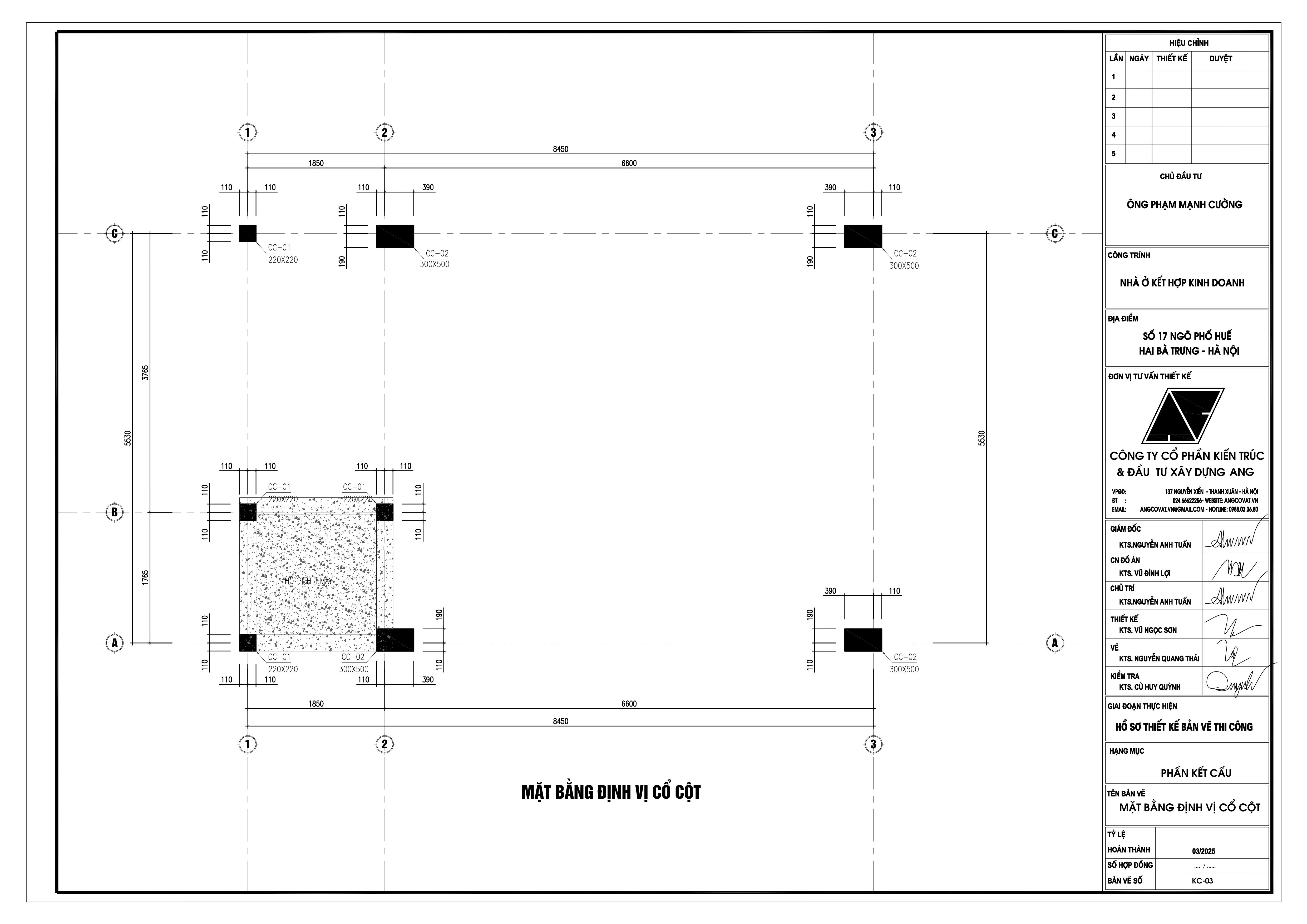 Bản vẽ móng cọc nhà 7 tầng