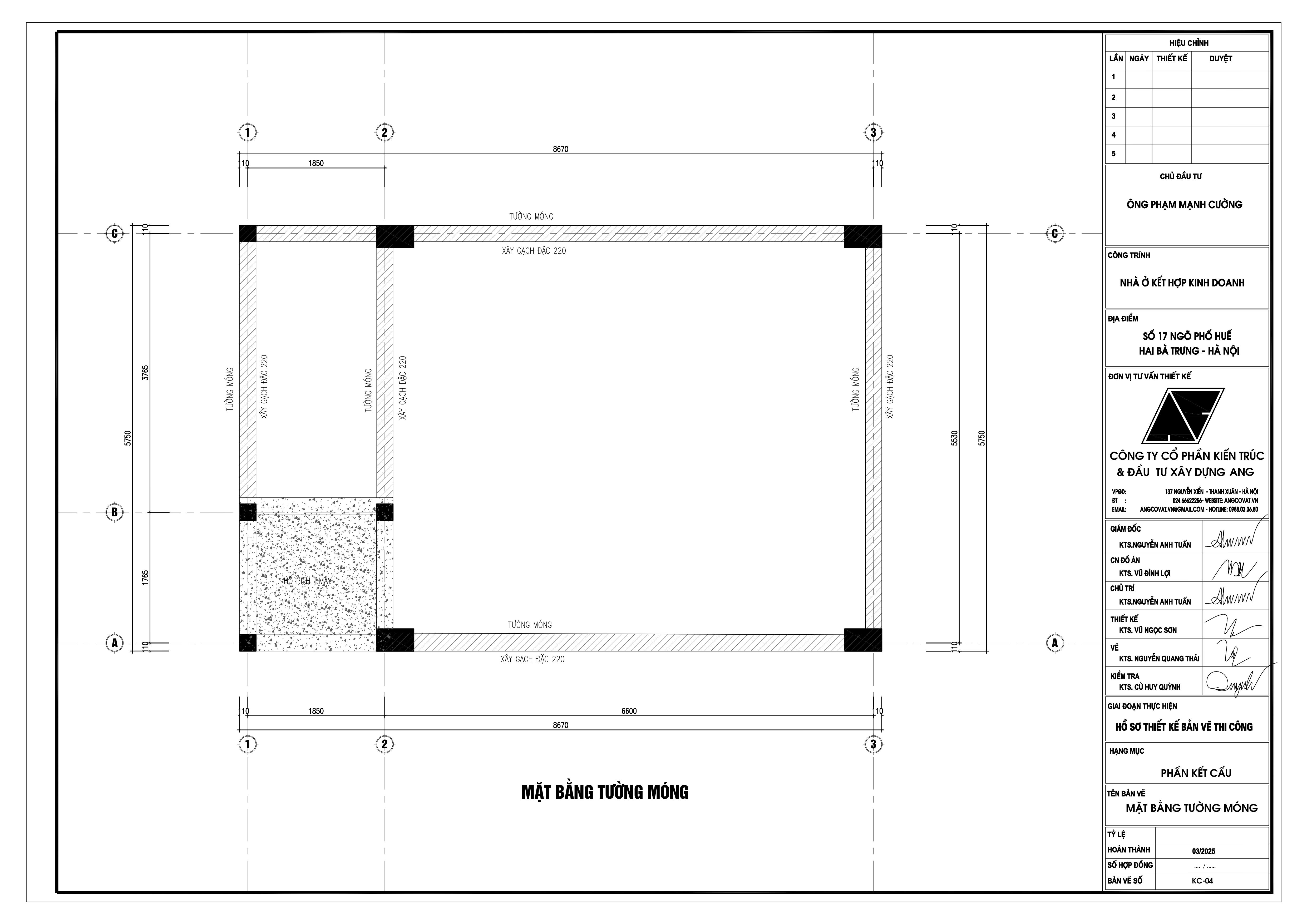Bản vẽ móng cọc nhà 7 tầng