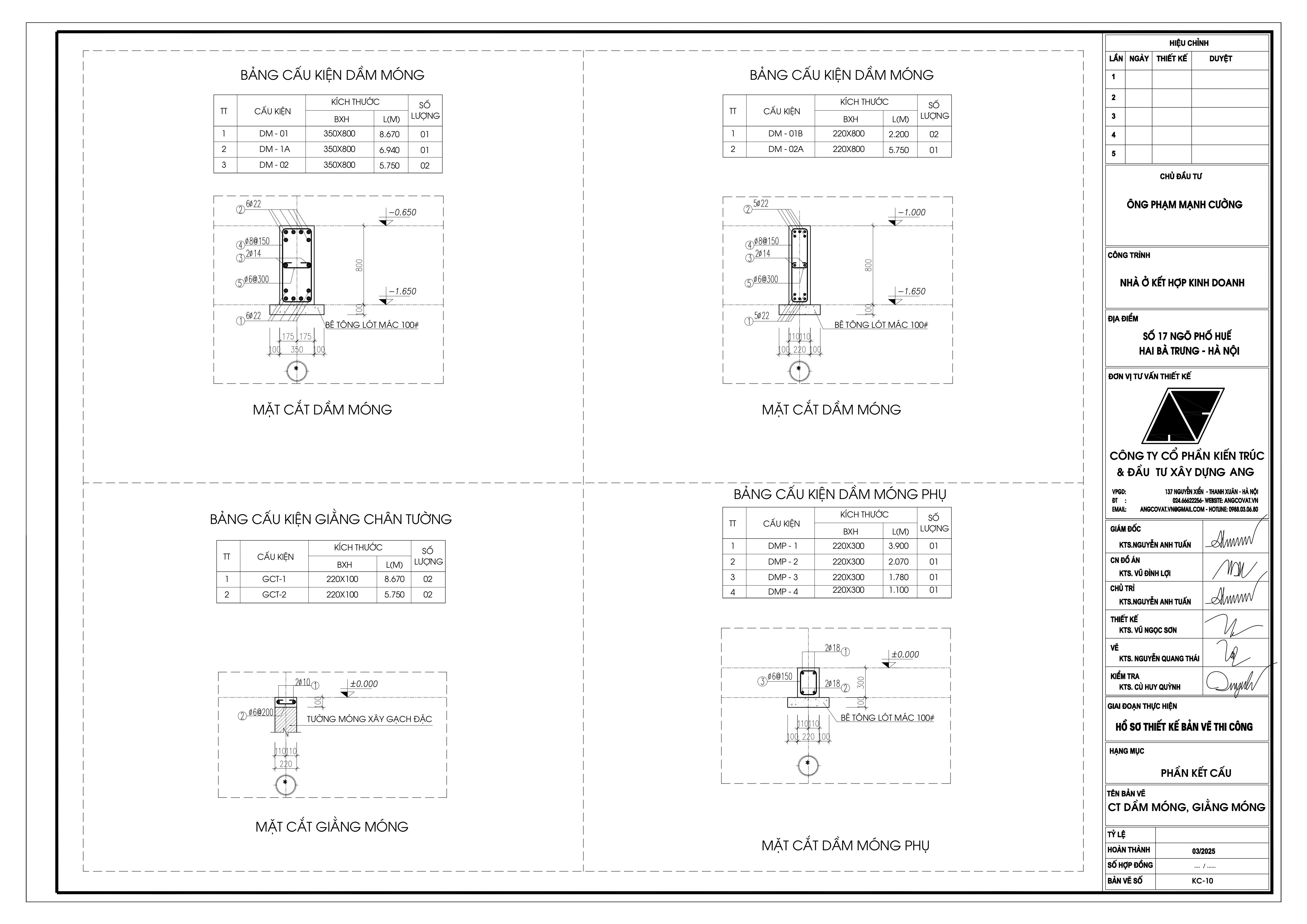 Bản vẽ móng cọc nhà 7 tầng