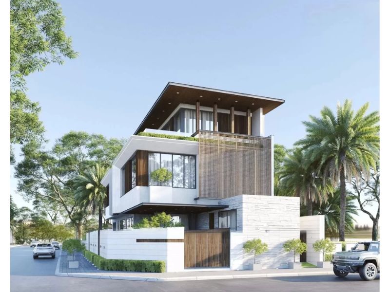 Căn lô góc biệt thự 3 tầng hiện đại 100m2