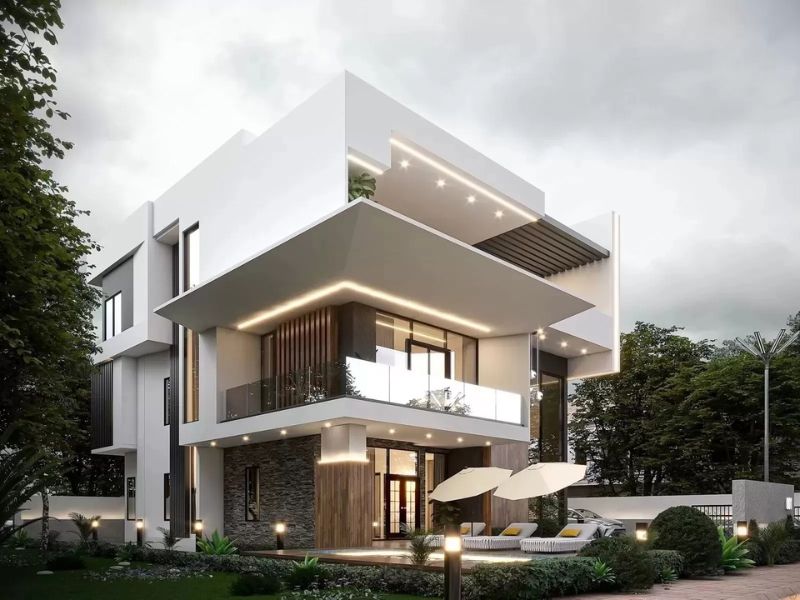 Nhà biệt thự 3 tầng hiện đại mới nhất