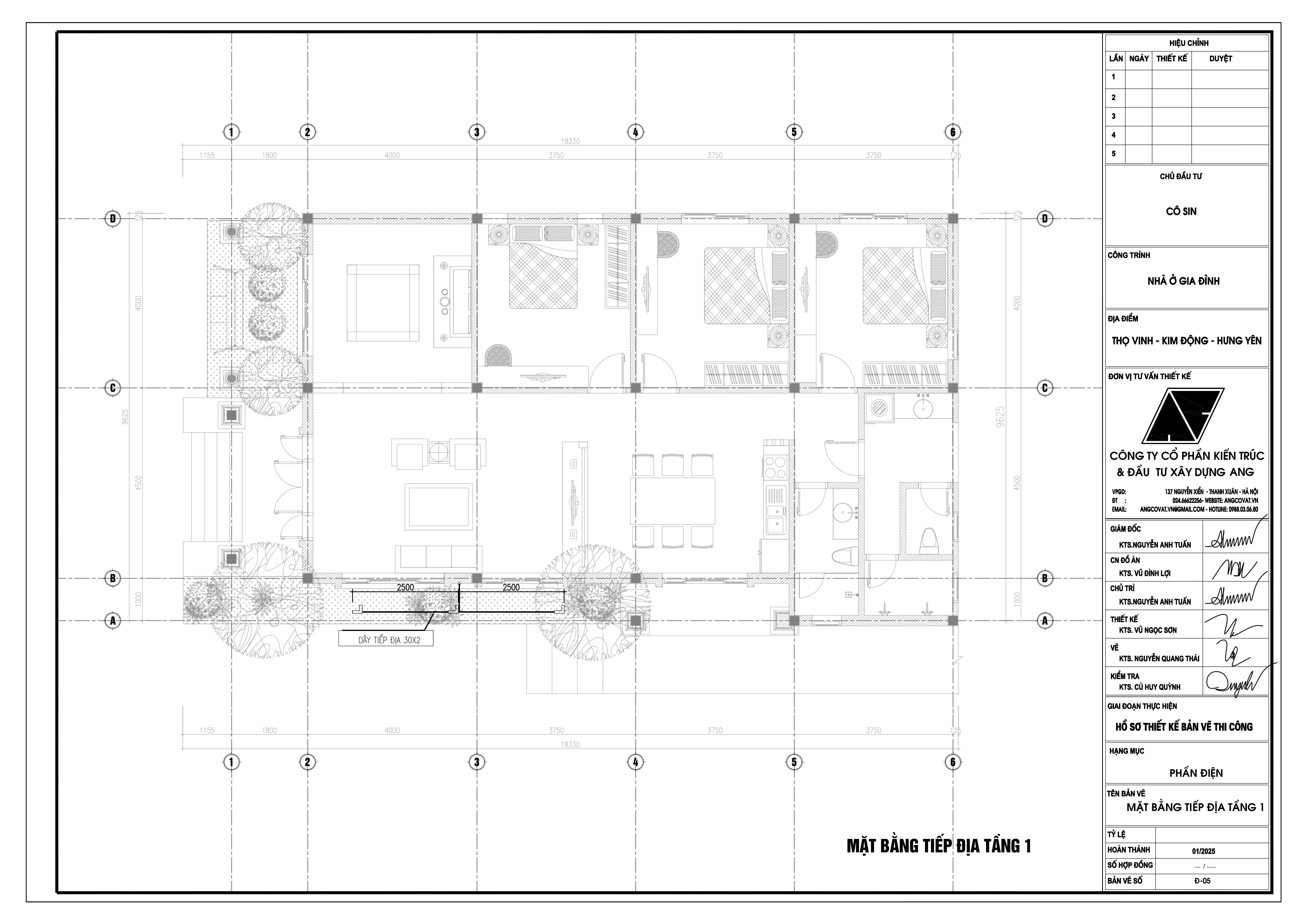 Mặt bằng tiếp địa tầng 1 nhà cấp 4