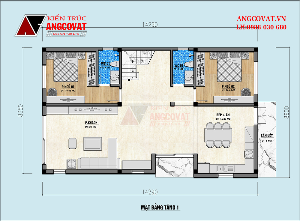 Nhà cấp 4 có gác lửng 4 phòng ngủ 1 phòng thờ mái dốc 120m2