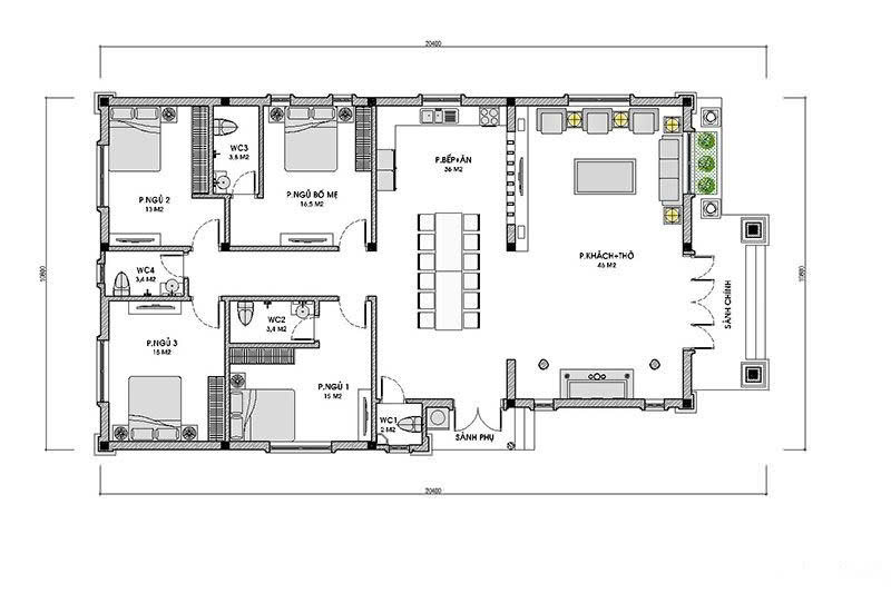 xây nhà cấp 4 100m2 giá bao nhiêu