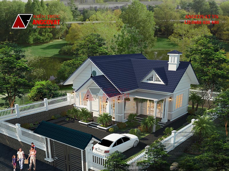 mẫu nhà cấp 4 mái thái 150m2 3 phòng ngủ ở nông thôn 