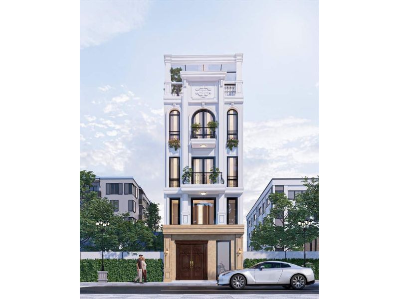 Nhà tân cổ điển 4 tầng sang trọng