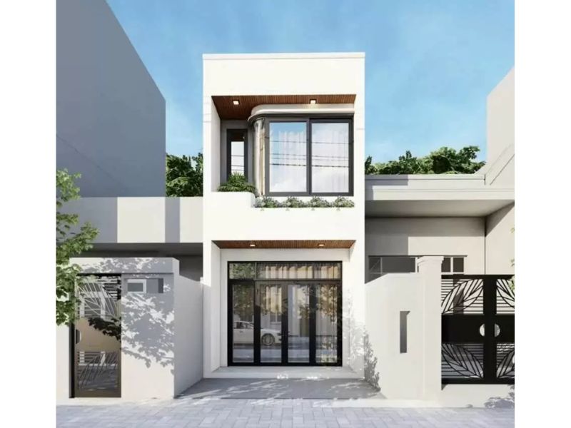 Mẫu nhà phố 2 tầng tinh gọn kiến trúc 