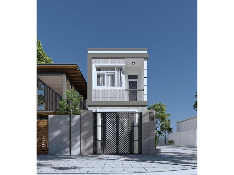 Xây nhà 2 tầng 5x15m mái bằng 
