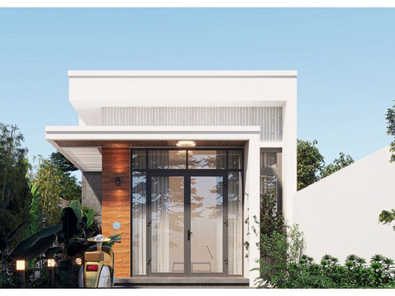 Nhà 1 tầng có gác lửng 120m2 chi phí 980 triệu 