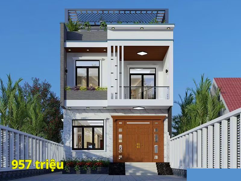 Xây nhà 2 tầng 1 tỷ diện tích 80m2 
