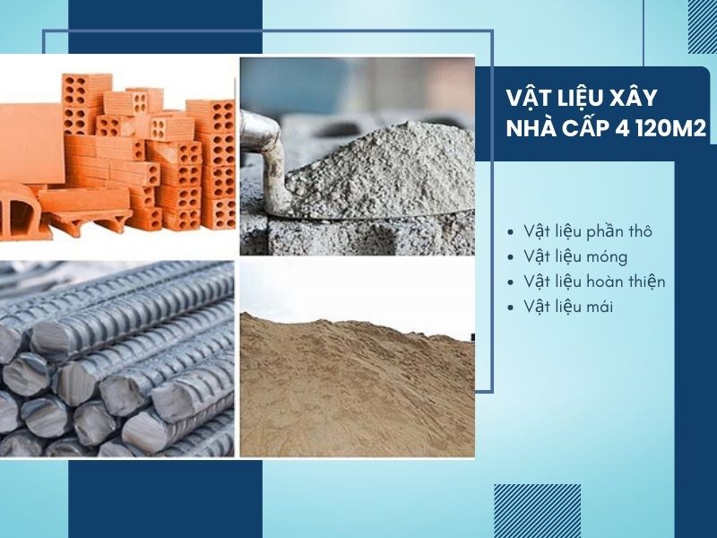 Chia sẻ cách tính vật liệu xây nhà cấp 4 120m2 chuẩn xác theo từng hạng mục