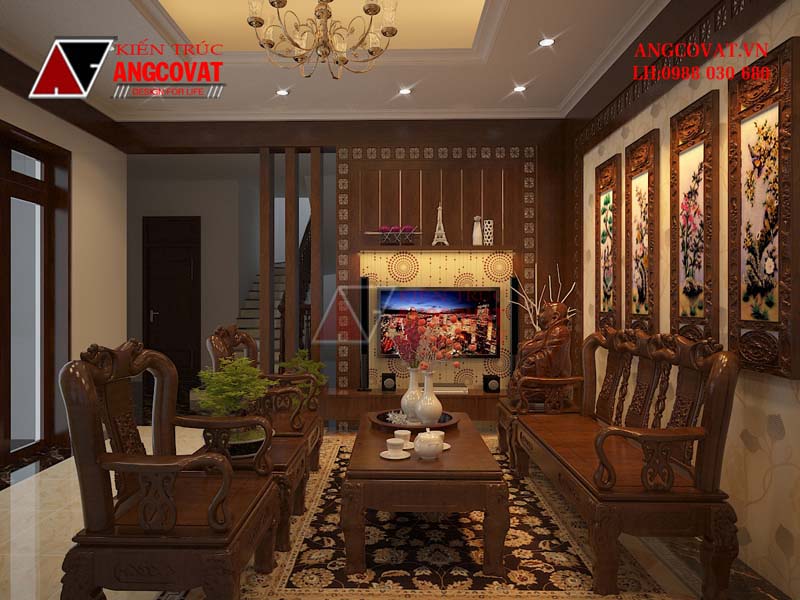 hình ảnh nội thất gỗ tự nhiên cho phòng khách