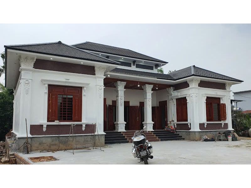 Hình ảnh nhà 5 gian chữ U đẹp mái Nhật sang trọng