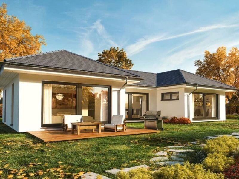 Giới thiệu mẫu nhà 5 gian chữ U mái Nhật có sân vườn rộng rãi, thoáng mát