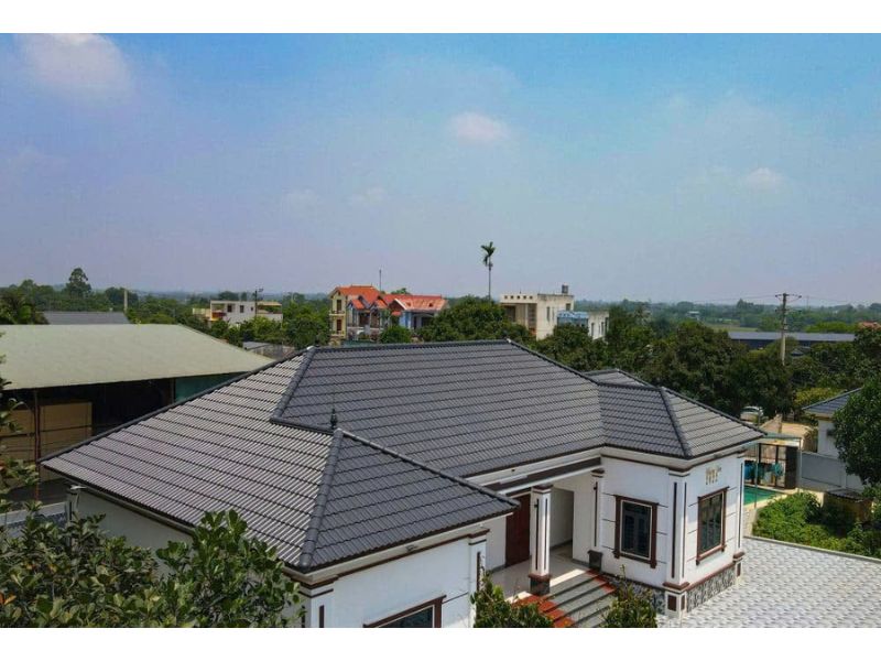 Hình ảnh thực tế của thiết kế thi công mẫu nhà 5 gian chữ U