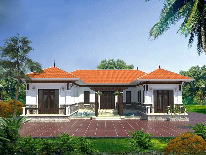 Tư vấn nhà 5 gian chữ U vừa sang trọng, tiện nghi lại gần gũi thiên nhiên
