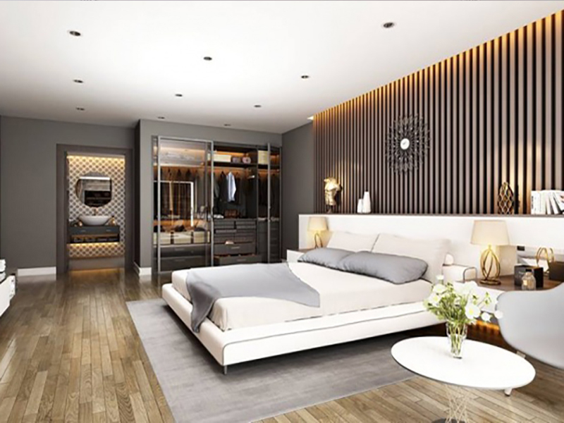 Thiết kế phòng ngủ master hiện đại cho không gian hẹp  HomeHome