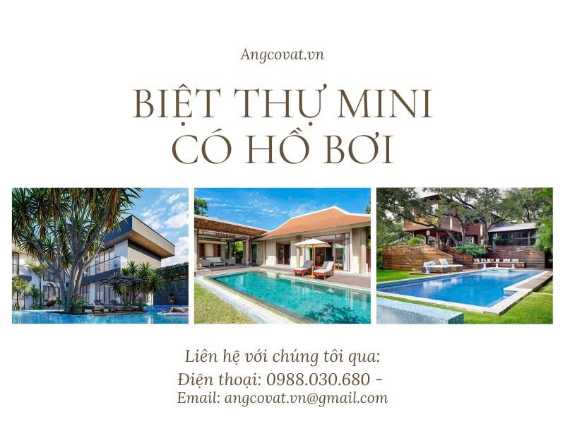 thiết kế biệt thự mini có hồ bơi giá rẻ đẹp nhất cả nước 