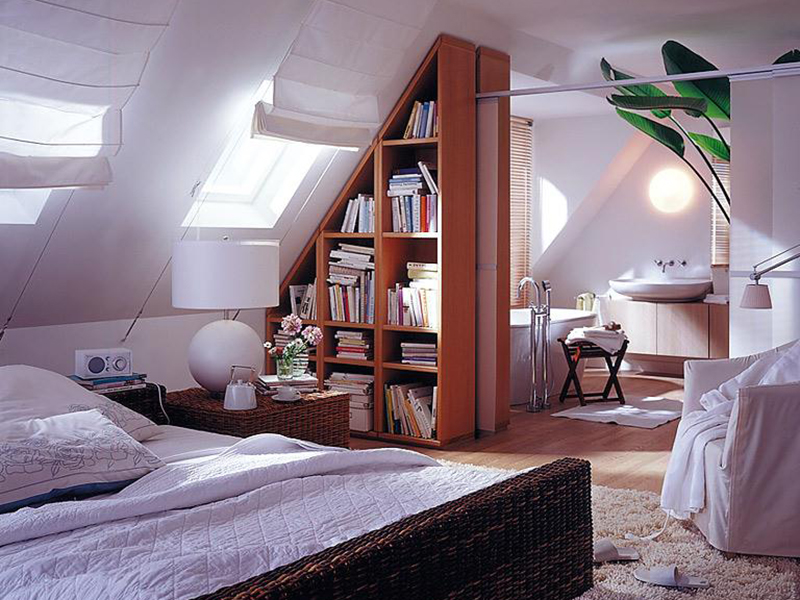 Thiết kế tầng gác mái thành phòng ngủ tiện nghi