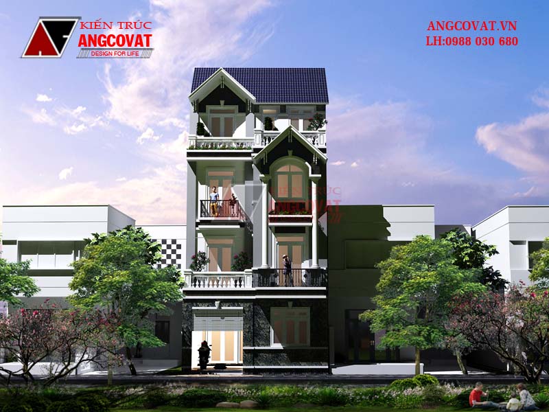 Cách tính tiền xây nhà 1 trệt 3 lầu kích thước 7x9m mái ngói tại Lạng Sơn
