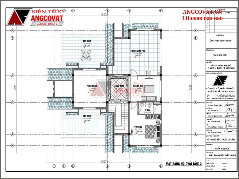Chi phí xây nhà cấp 4 mái thái 4 phòng ngủ phong cách châu Âu – mặt bằng tầng 2