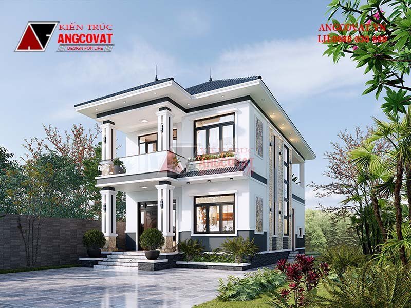 Biệt thự 2 tầng hiện đại đẹp mái Thái mới nhất 2020 - ACHI 25225