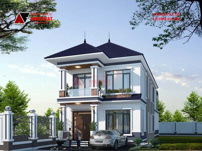 Hình ảnh thiết kế mẫu nhà đẹp 7x25m 2 tầng 180m2 hiện đại ở Hưng Yên 