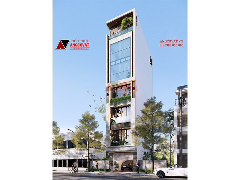 Thiết kế mẫu nhà phố 7 tầng 50m2 kết hợp kinh doanh