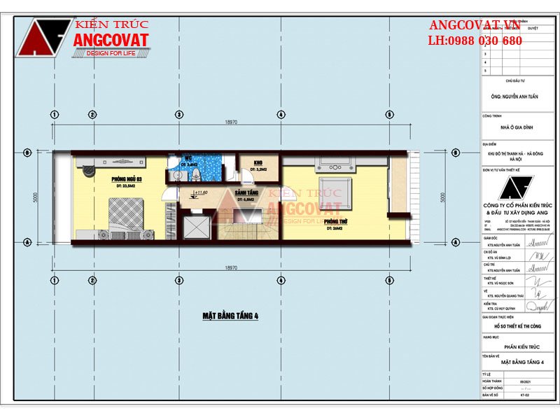 mặt bằng công năng sử dụng mẫu thiết kế nhà phố 5x18m có gara 3 phòng ngủ 1 phòng thờ, tầng trệt để kinh doanh