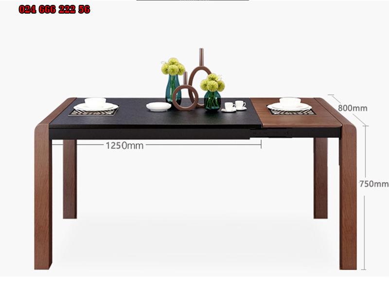 kích thước mẫu bàn ăn bằng gỗ hiện đại