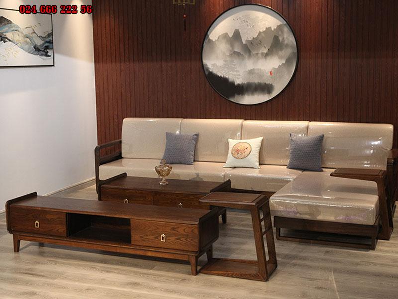 Bộ bàn ghế sofa gỗ cho phòng khách nhỏ đẹp SP624119