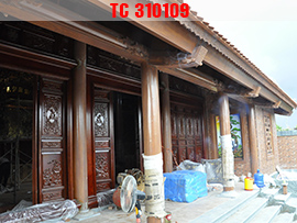 Thi công hoàn thiện mẫu nhà thờ 3 gian 2 chái đẹp TC310109