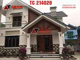 Xây nhà 2 tầng mái thái đẹp 140m2 hoàn thiện ở Hưng Yên TC214020