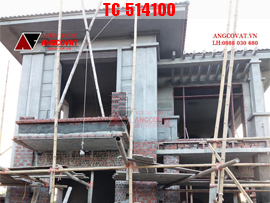 Thi công xây dựng mẫu nhà biệt thự mini 2 tầng 100m2 mái thái hiện đại ở Thái Bình TC514100