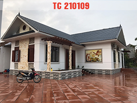 Chia sẻ kinh nghiệm xây nhà 1 tầng ở quê mái thái đẹp tại Bắc Giang TC210109