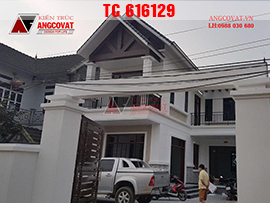 Hình ảnh thực tế xây nhà 2 tầng mái thái hoàn thiện ở quê đẹp TC616129