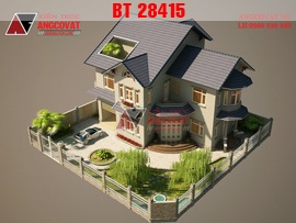Mẫu thiết kế nhà 2 tầng nhỏ xinh diện tích 90m2 ở Ninh Bình BT28415