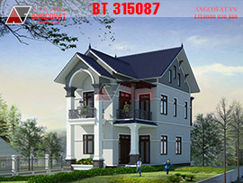 Mẫu nhà 2 tầng có tầng hầm diện tích 90m2 có 3 phòng ngủ đẹp ở Thanh Hóa BT315087