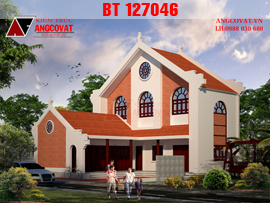 Mẫu thiết kế nhà ở kết hợp nhà thờ 1-2 tầng BT127046