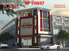 Thiết kế nhà phố 3 mặt tiền 3 tầng có gác lửng hiện đại kết hợp kinh doanh NP114047